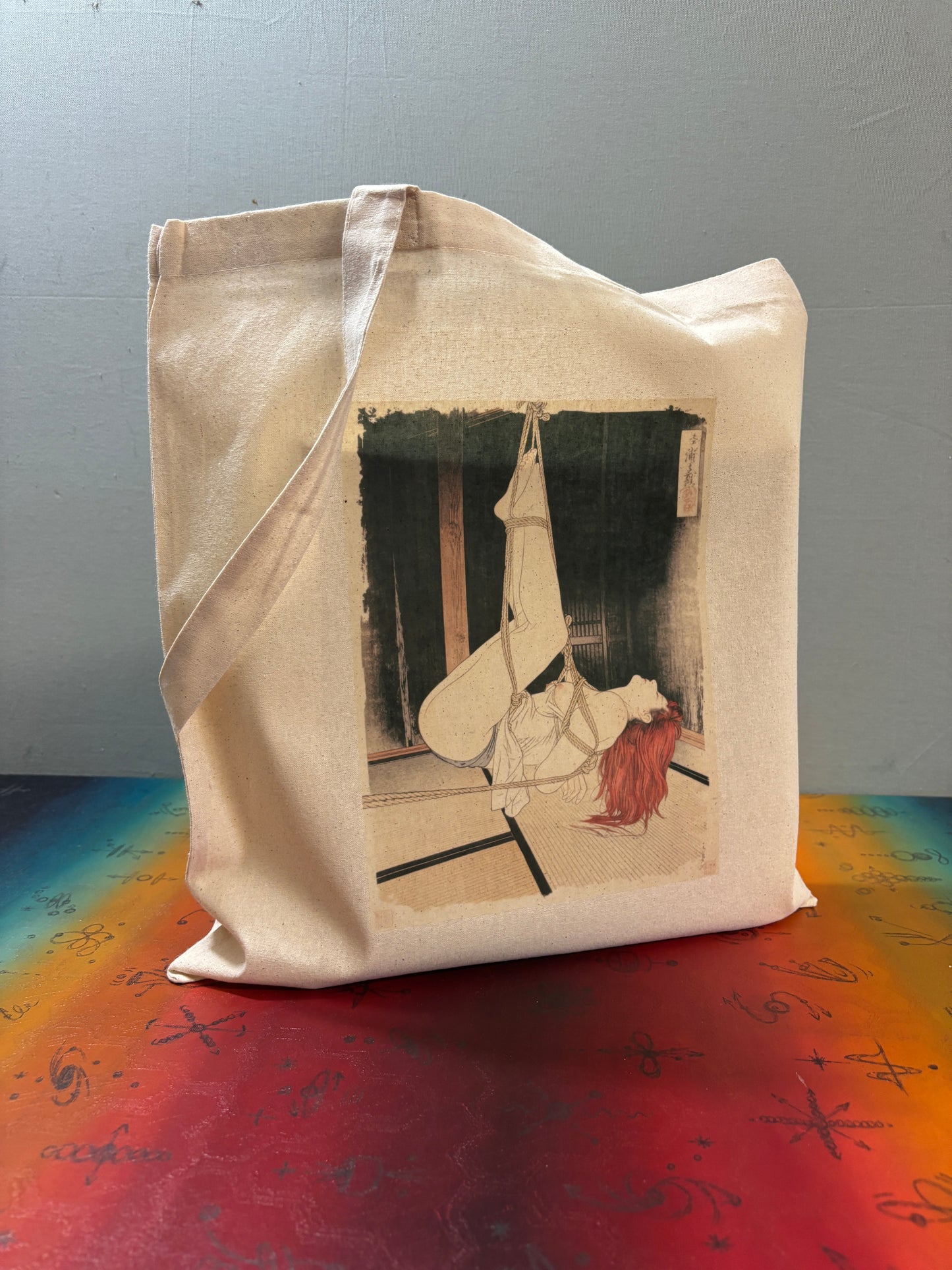 SHIBARI - BUNNY - Retro Tote Bag: 90s Style, Oeko-Tex Cotton