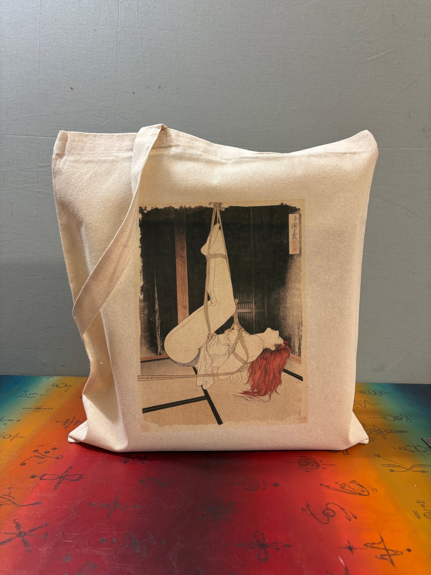 SHIBARI - BUNNY - Retro Tote Bag: 90s Style, Oeko-Tex Cotton