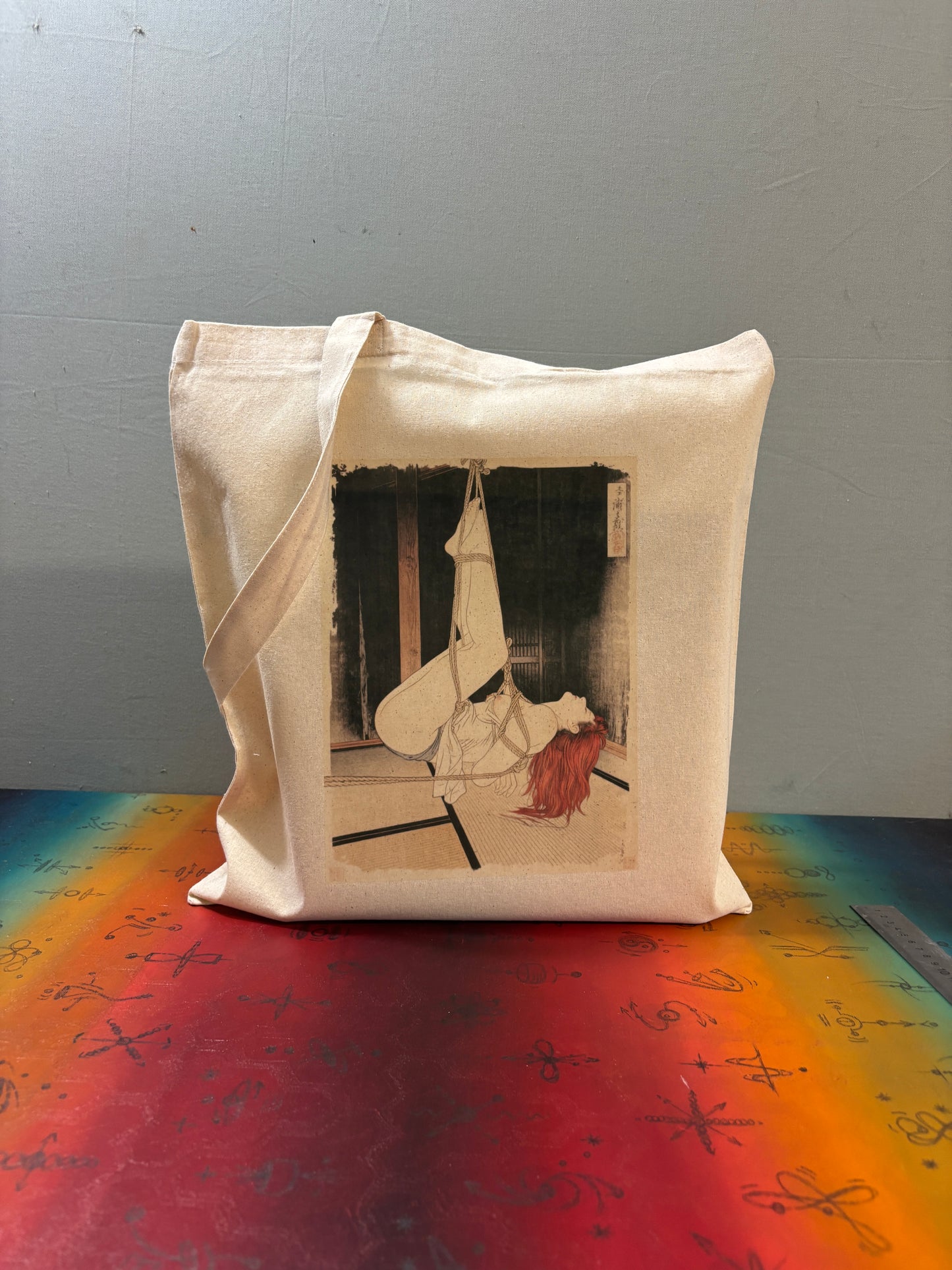 SHIBARI - BUNNY - Retro Tote Bag: 90s Style, Oeko-Tex Cotton