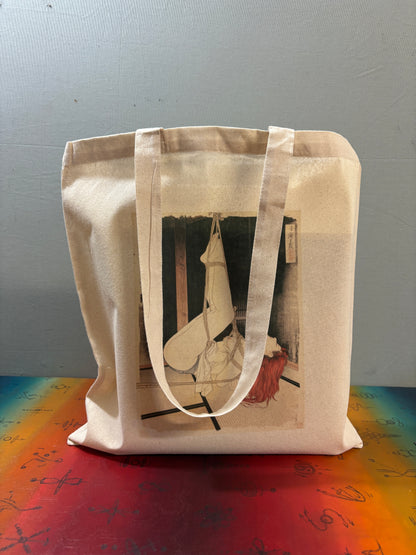 SHIBARI - BUNNY - Retro Tote Bag: 90s Style, Oeko-Tex Cotton