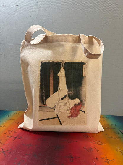 SHIBARI - BUNNY - Retro Tote Bag: 90s Style, Oeko-Tex Cotton