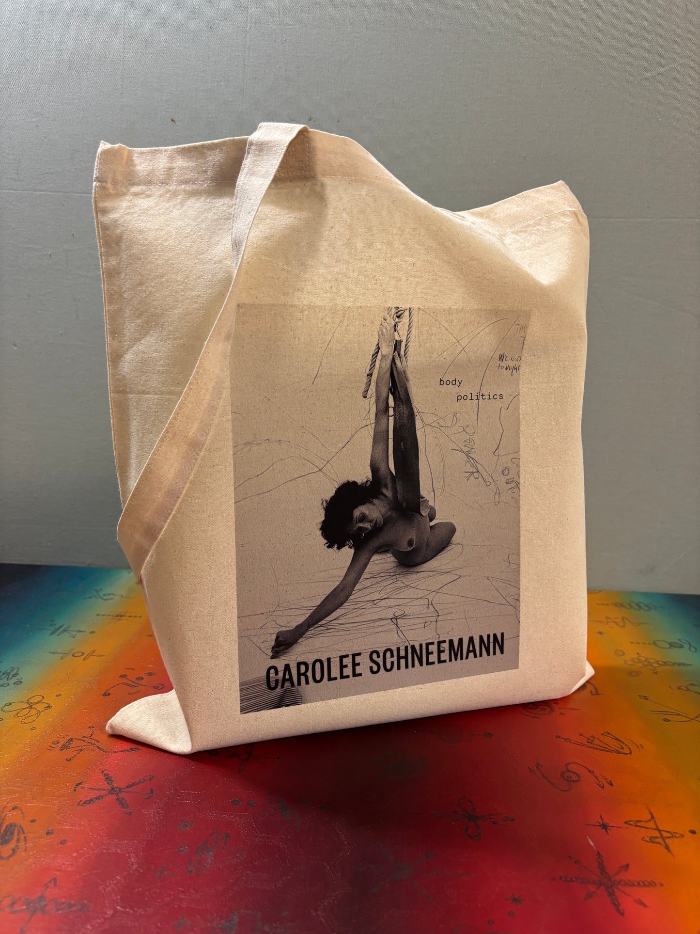 BODY POLITICS - Retro Tote Bag: 90s Style, Oeko-Tex Cotton