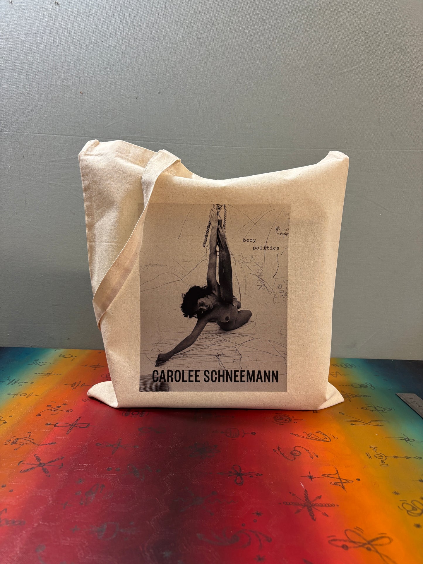 BODY POLITICS - Retro Tote Bag: 90s Style, Oeko-Tex Cotton