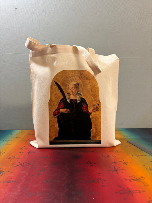 SAINT LUCY - DEL COSSA - Retro Tote Bag: 90s Style, Oeko-Tex Cotton