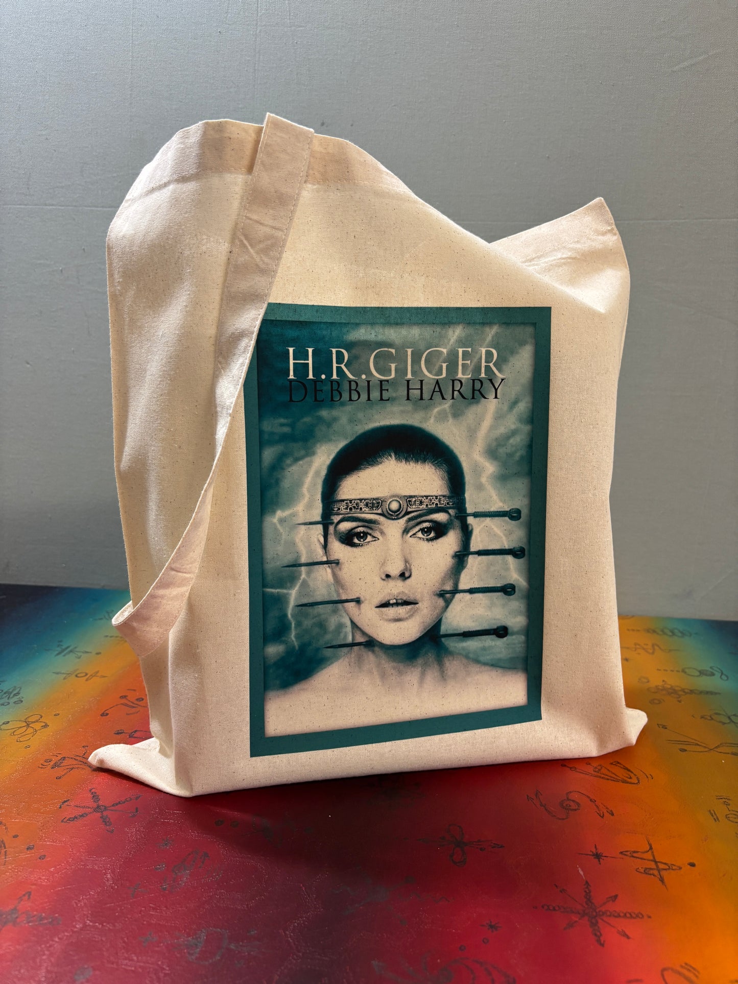 DEBBIE HARRY - H.R. GIGER - Retro Tote Bag: 90s Style, Oeko-Tex Cotton