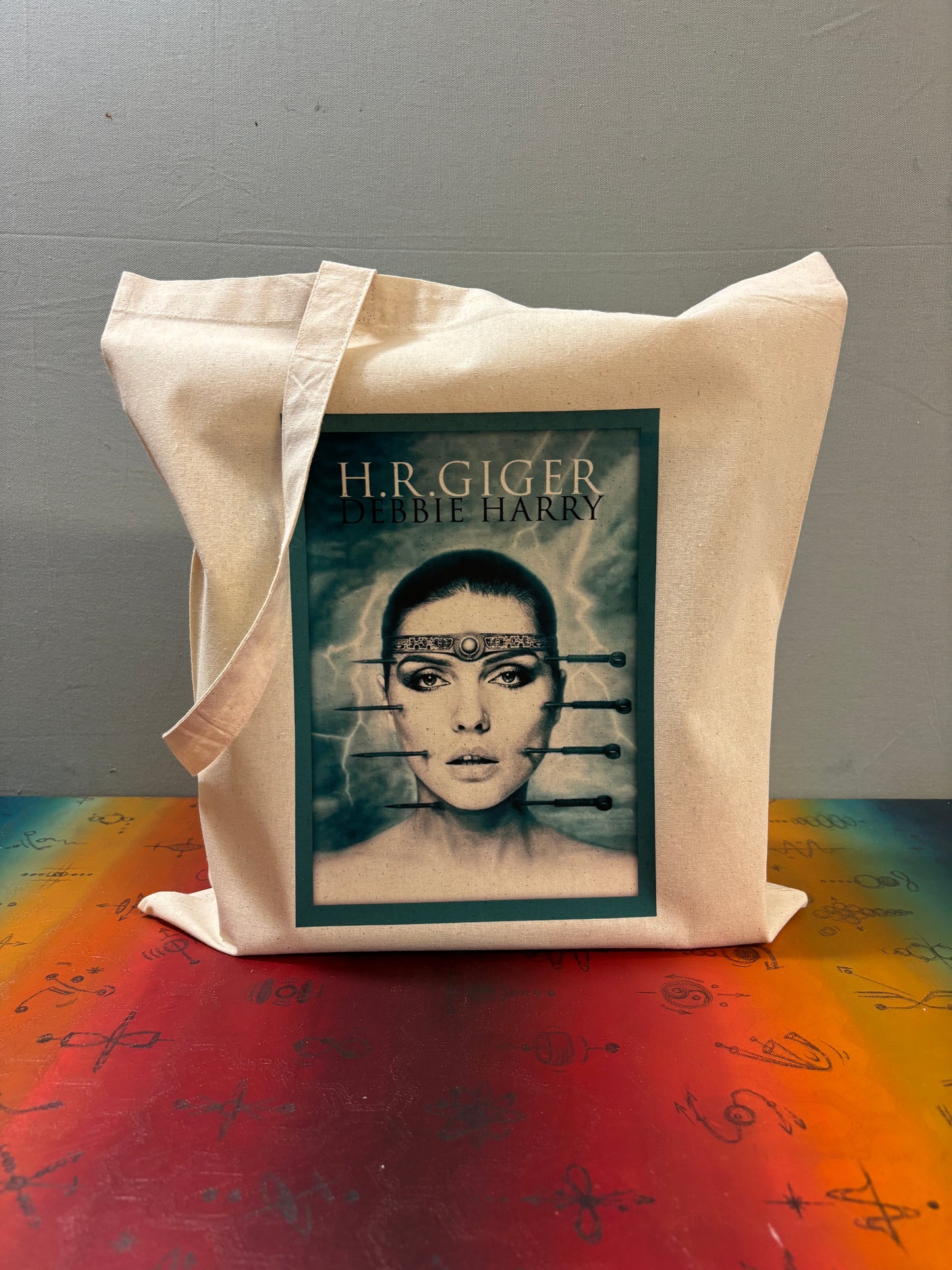 DEBBIE HARRY - H.R. GIGER - Retro Tote Bag: 90s Style, Oeko-Tex Cotton