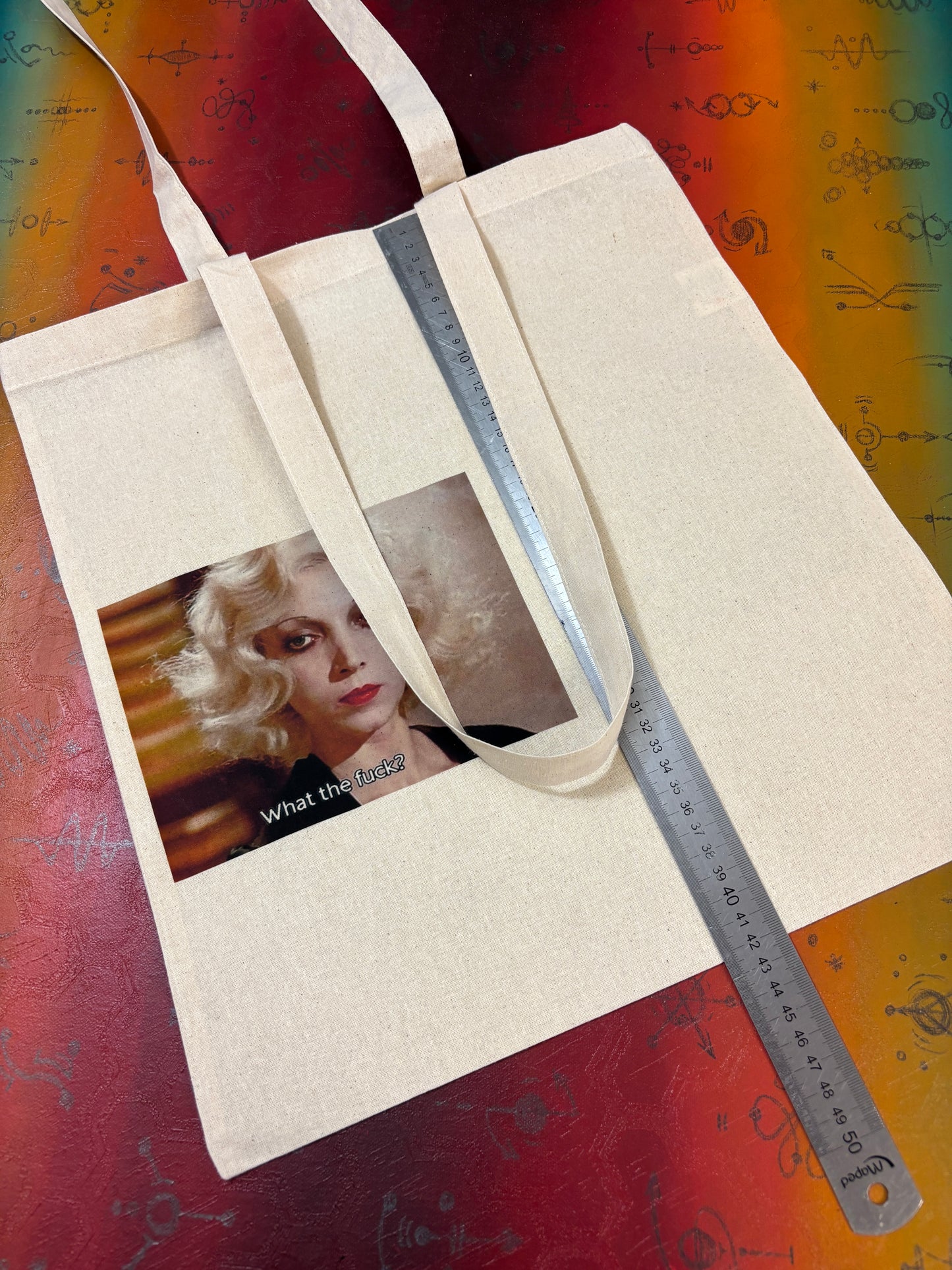 WHAT THE FUCK? - Retro Tote Bag: 90s Style, Oeko-Tex Cotton