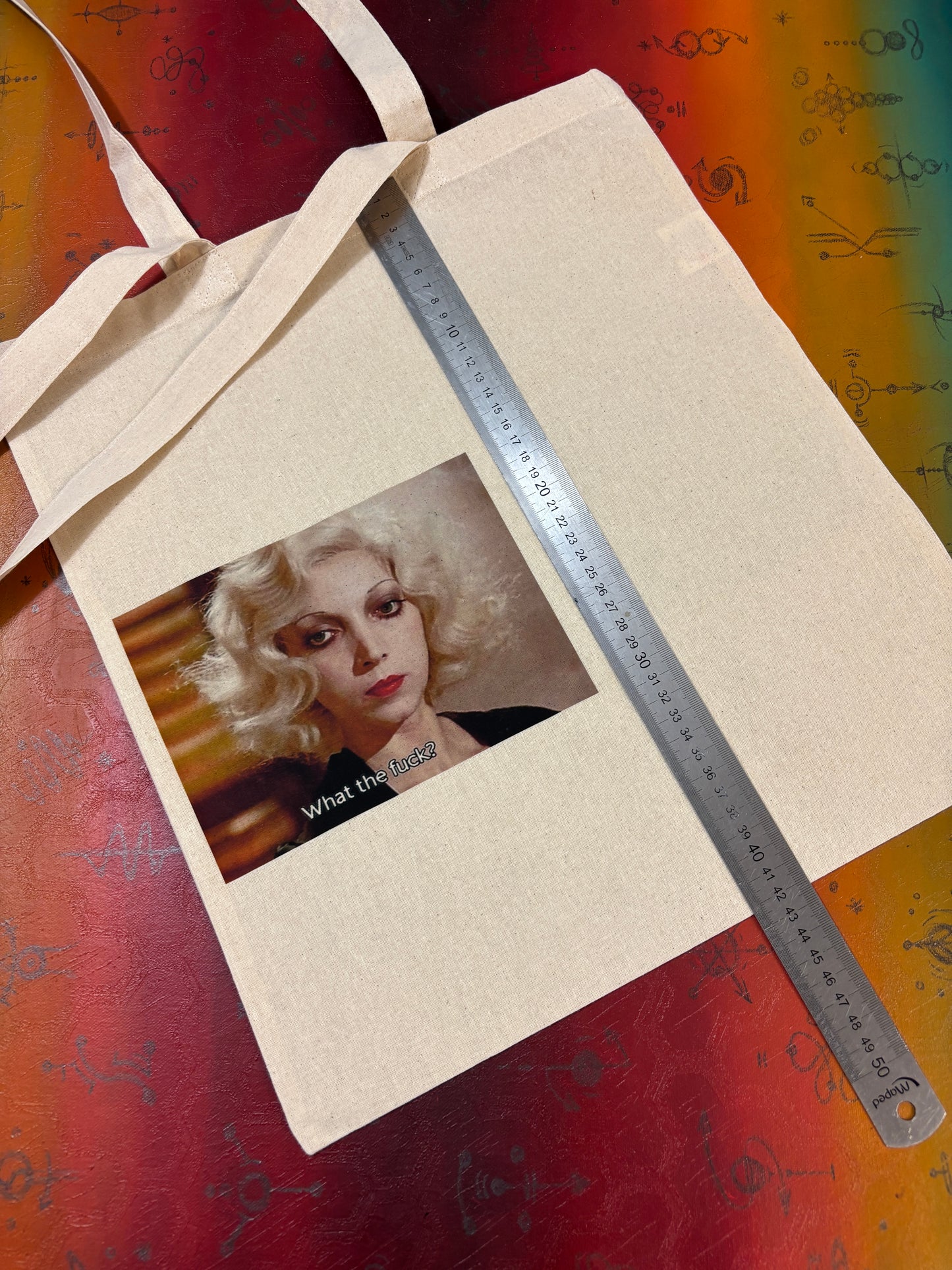 WHAT THE FUCK? - Retro Tote Bag: 90s Style, Oeko-Tex Cotton