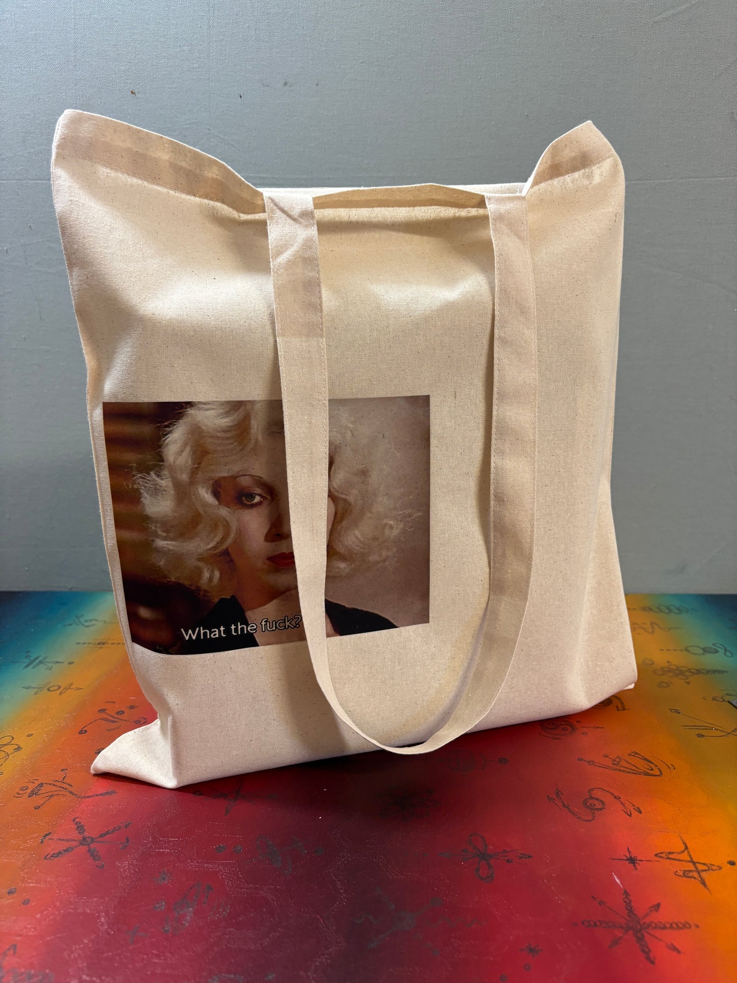 WHAT THE FUCK? - Retro Tote Bag: 90s Style, Oeko-Tex Cotton