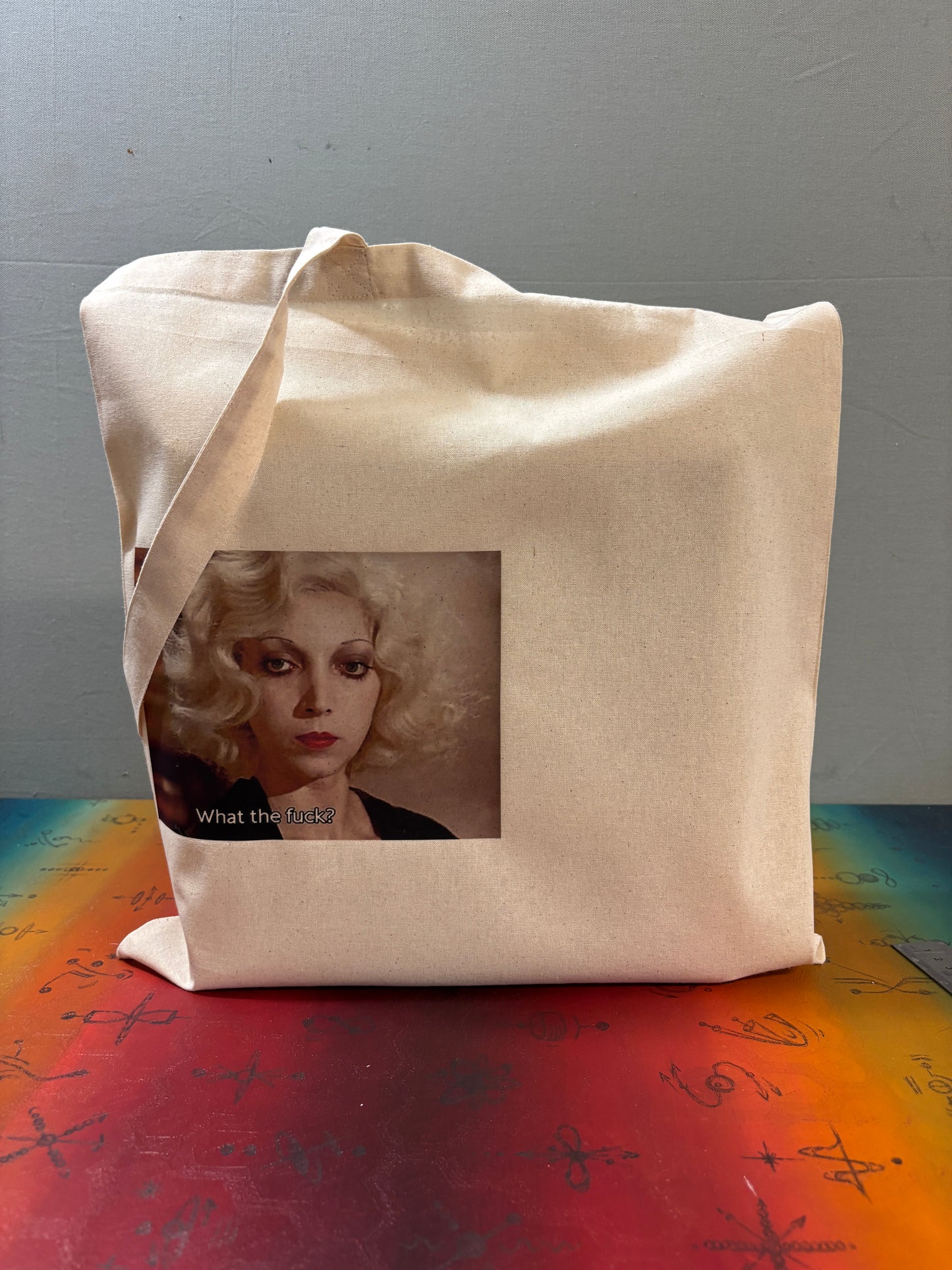 WHAT THE FUCK? - Retro Tote Bag: 90s Style, Oeko-Tex Cotton