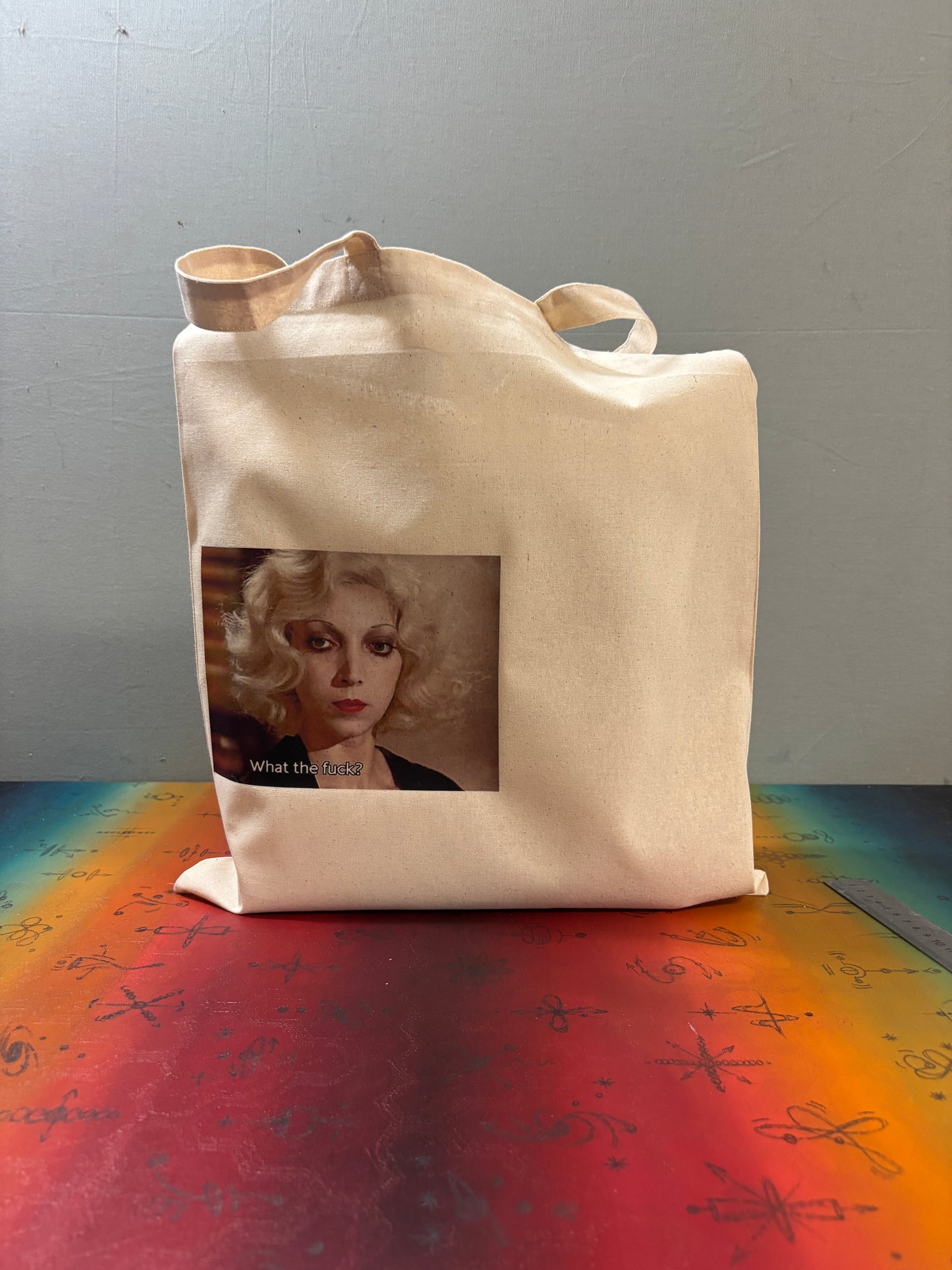 WHAT THE FUCK? - Retro Tote Bag: 90s Style, Oeko-Tex Cotton