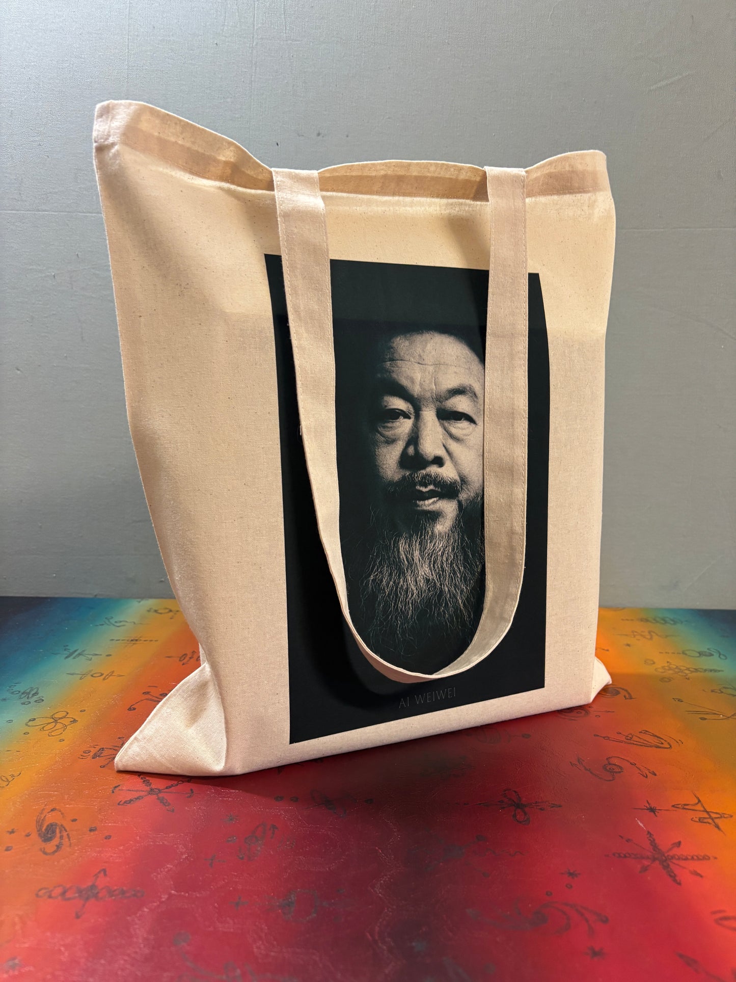 AI WEIWEI - Retro Tote Bag: 90s Style, Oeko-Tex Cotton