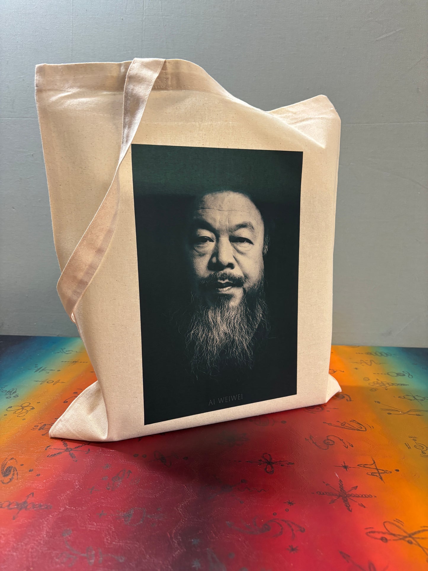AI WEIWEI - Retro Tote Bag: 90s Style, Oeko-Tex Cotton