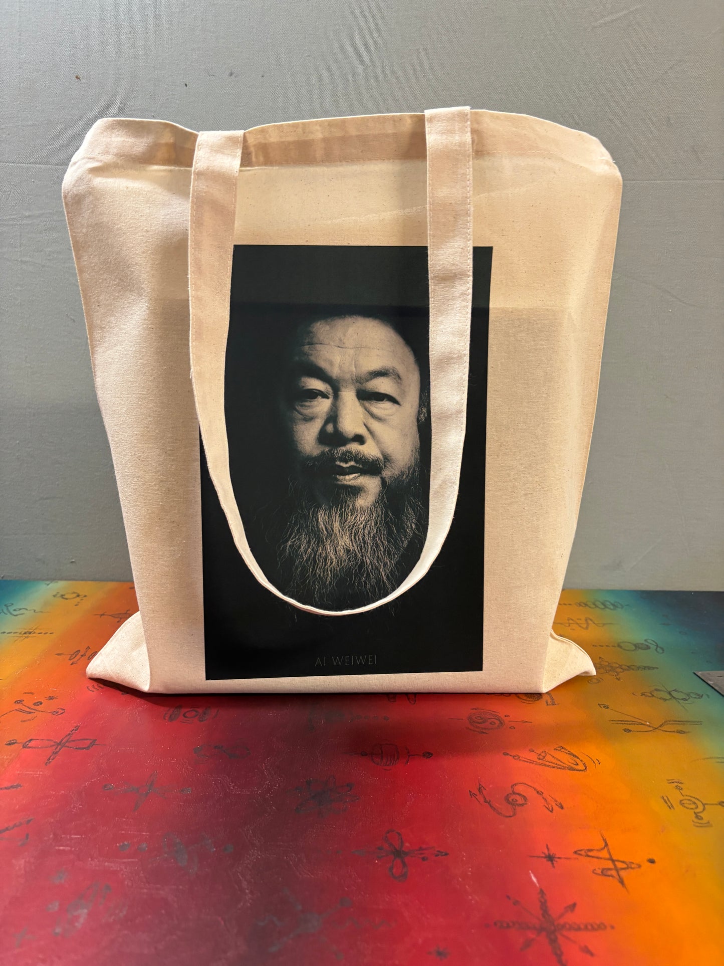 AI WEIWEI - Retro Tote Bag: 90s Style, Oeko-Tex Cotton