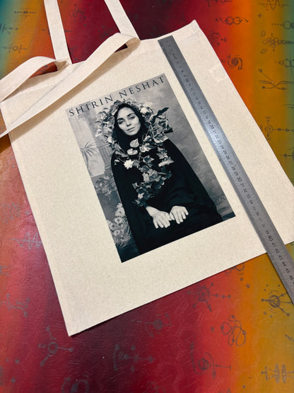 SHIRIN NESHAT - Retro Tote Bag: 90s Style, Oeko-Tex Cotton