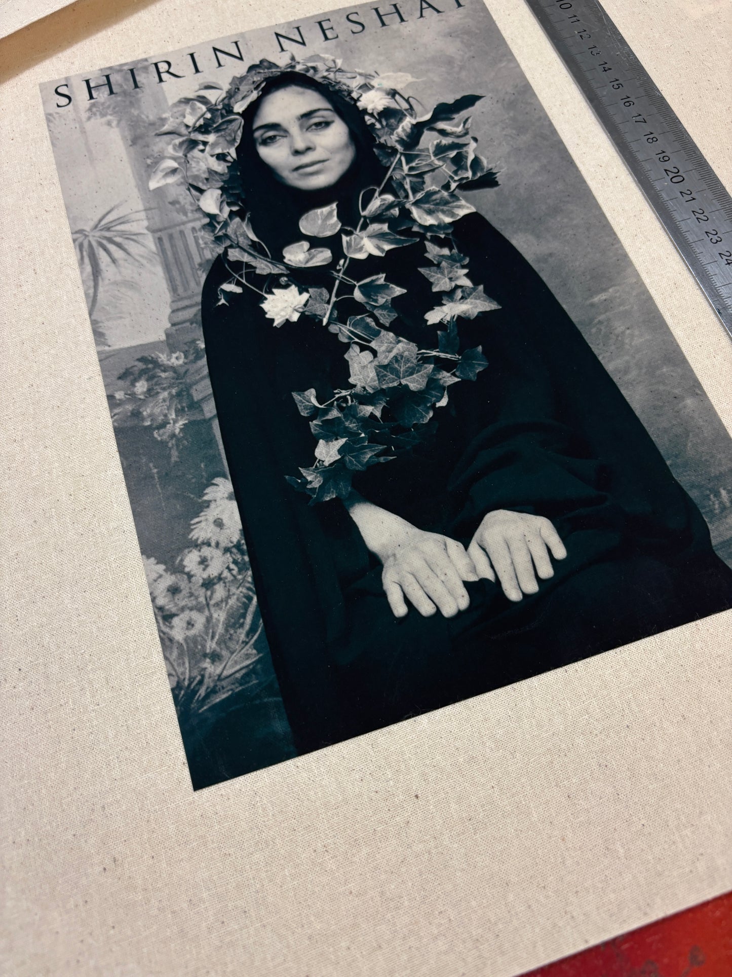 SHIRIN NESHAT - Retro Tote Bag: 90s Style, Oeko-Tex Cotton