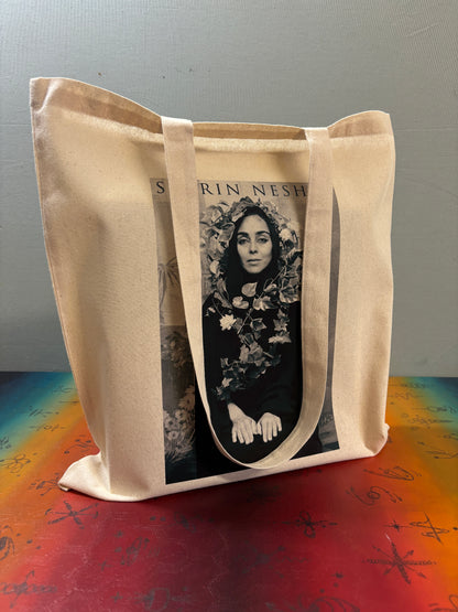 SHIRIN NESHAT - Retro Tote Bag: 90s Style, Oeko-Tex Cotton
