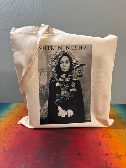 SHIRIN NESHAT - Retro Tote Bag: 90s Style, Oeko-Tex Cotton