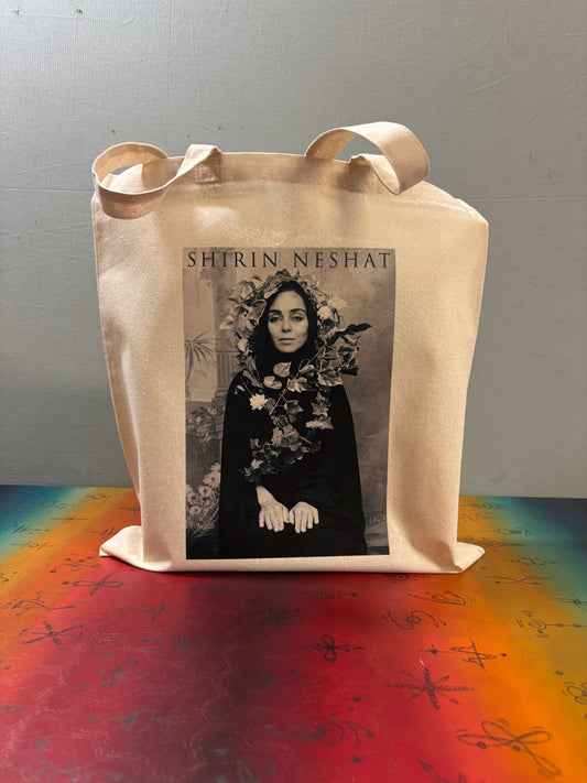 SHIRIN NESHAT - Retro Tote Bag: 90s Style, Oeko-Tex Cotton