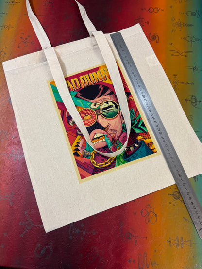 BAD BUNNY - Retro Tote Bag: 90s Style, Oeko-Tex Cotton