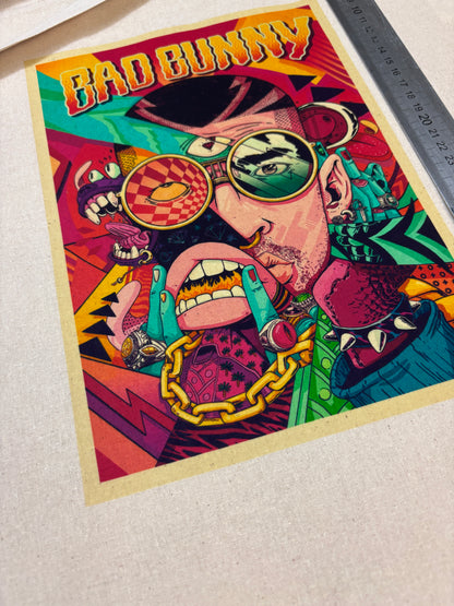 BAD BUNNY - Retro Tote Bag: 90s Style, Oeko-Tex Cotton