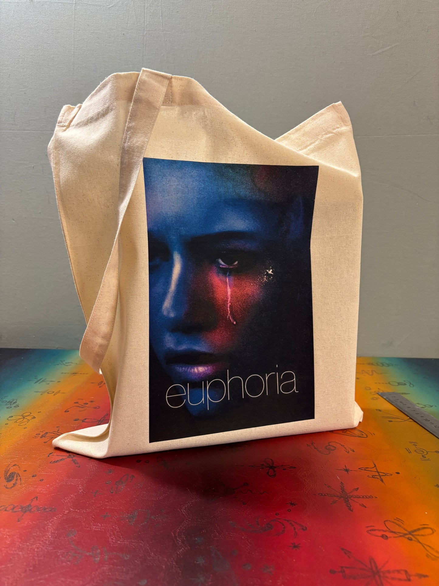 EUPHORIA - ZENDAYA - Retro Tote Bag: 90s Style, Oeko-Tex Cotton