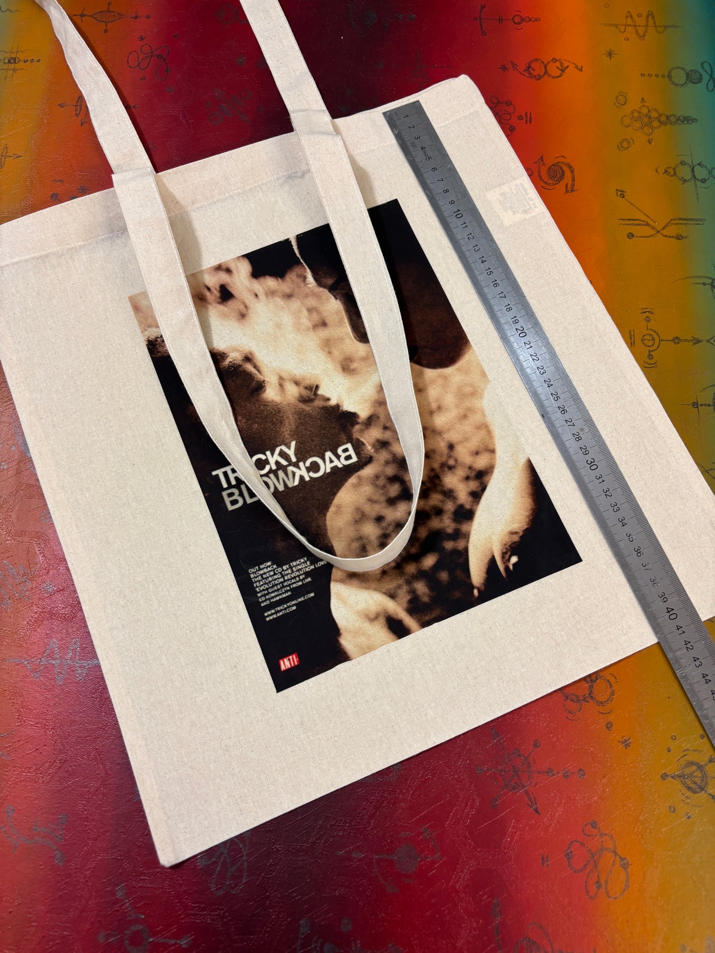 Sac cabas rétro IGGY POP : style années 90, coton certifié Oeko-Tex