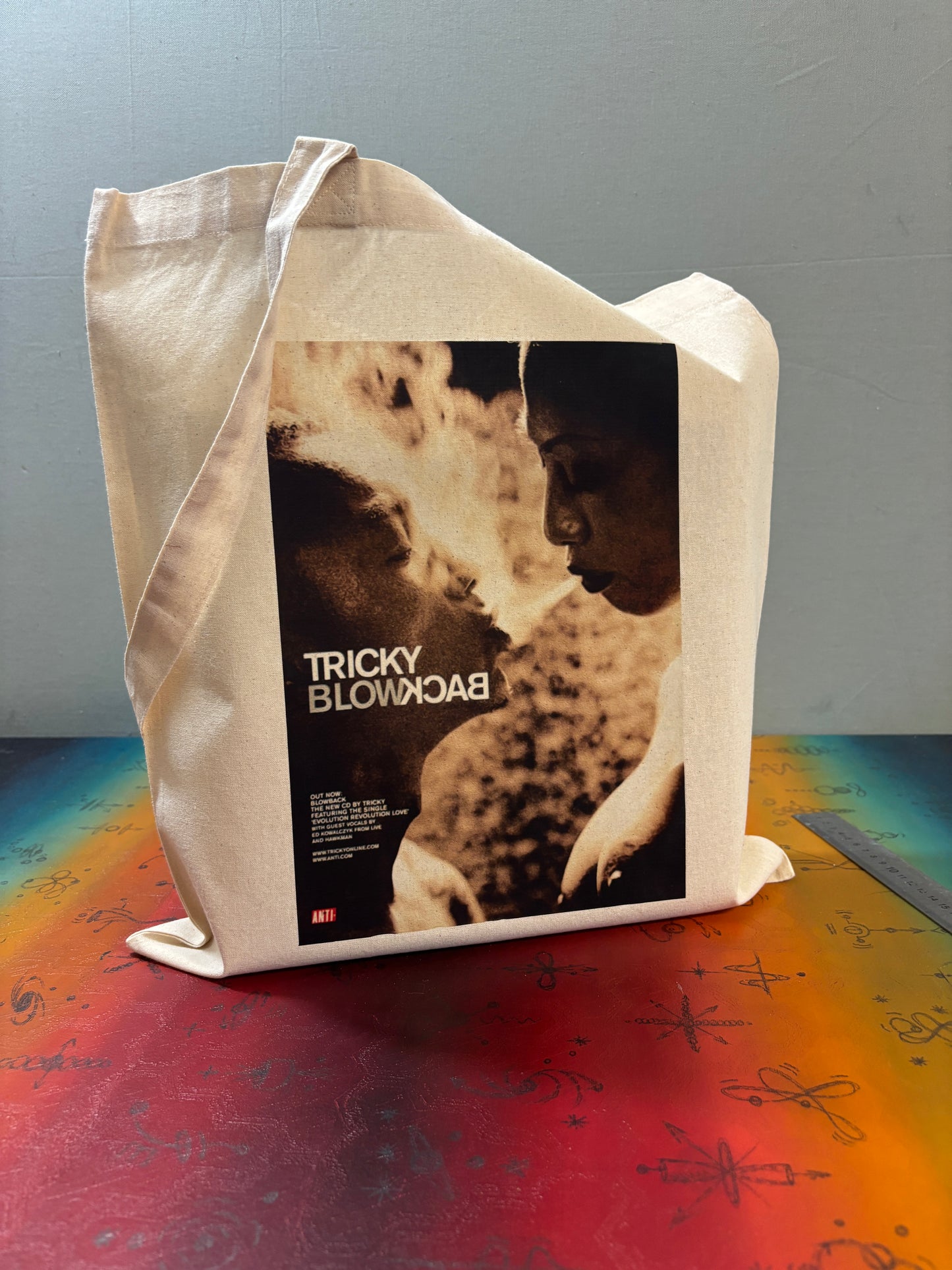 Sac cabas rétro IGGY POP : style années 90, coton certifié Oeko-Tex