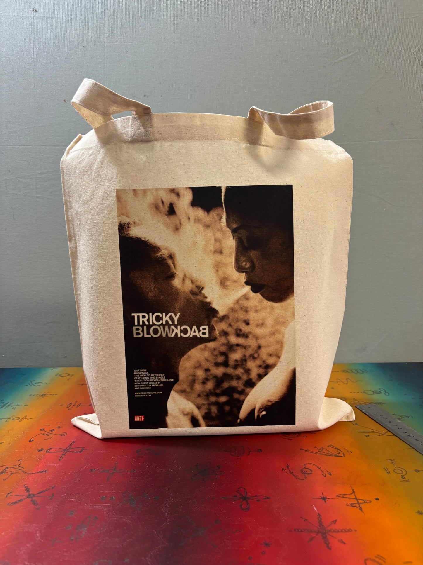 Sac cabas rétro IGGY POP : style années 90, coton certifié Oeko-Tex