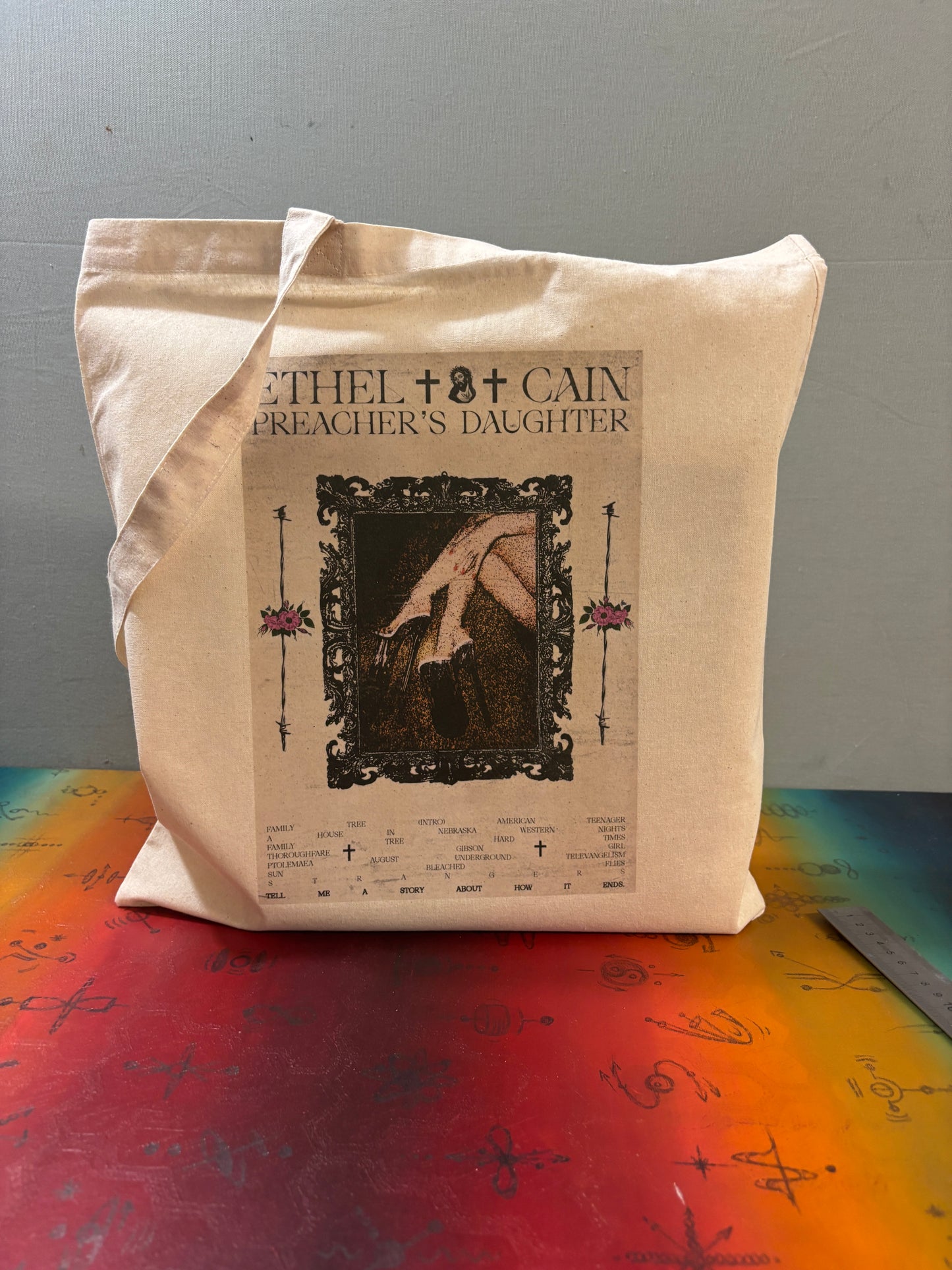ETHEL CAIN - PREACHERS DAUGHTER  - Symbios Design Tote Bag