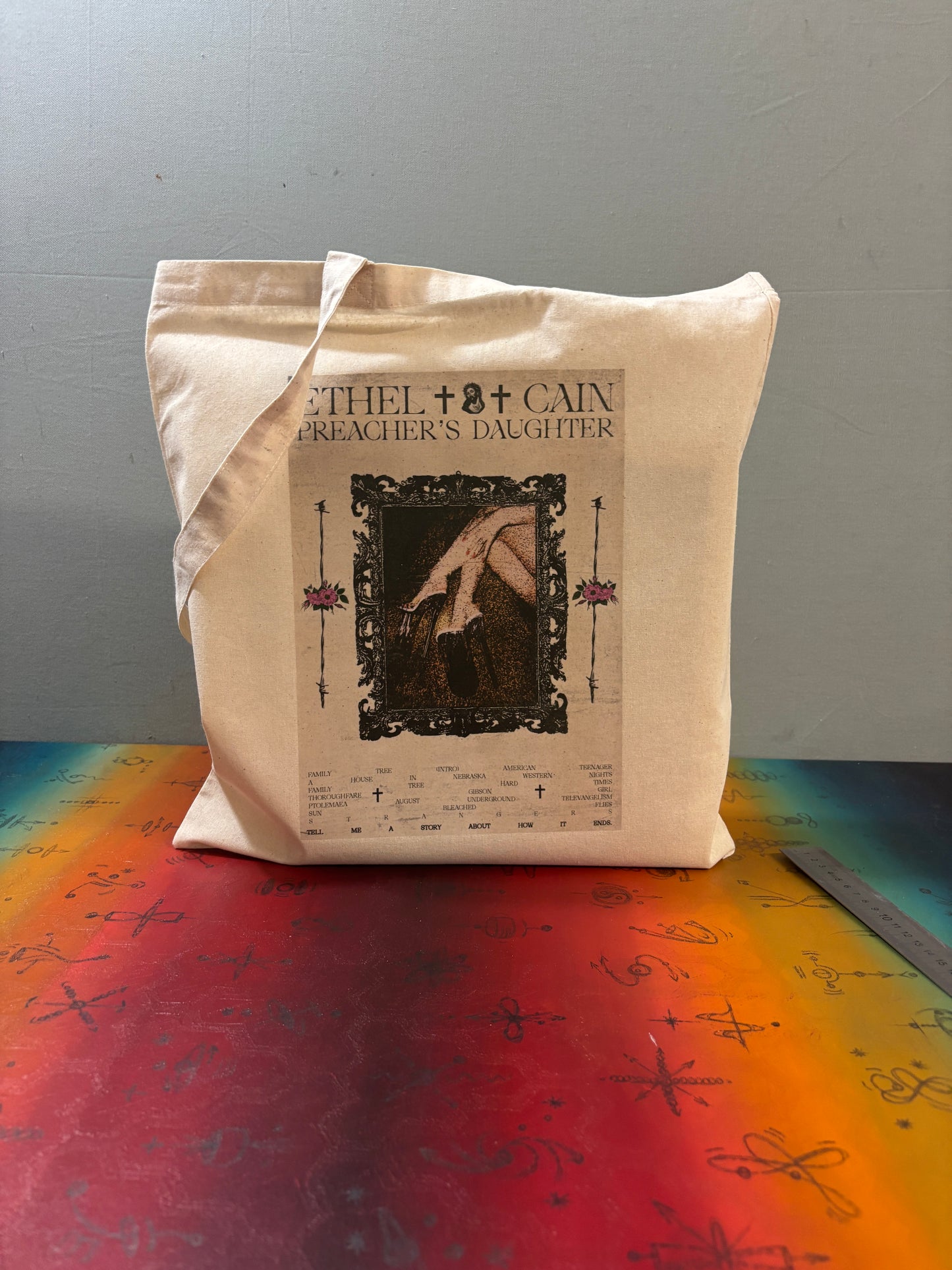 ETHEL CAIN - PREACHERS DAUGHTER  - Symbios Design Tote Bag