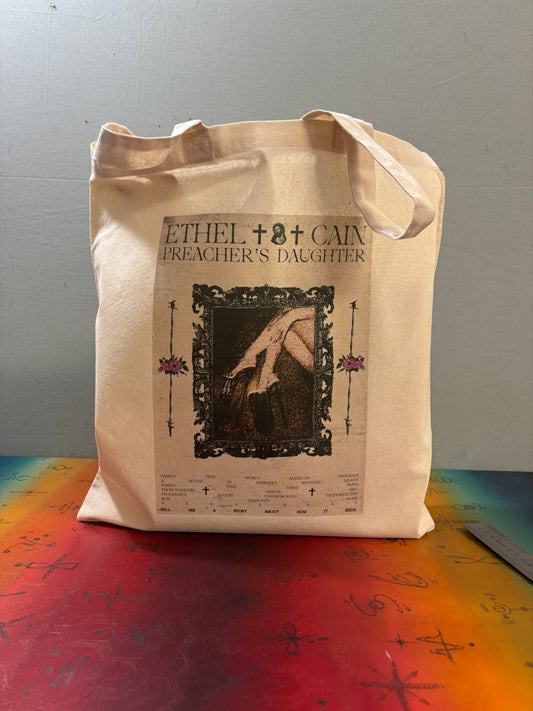 ETHEL CAIN - PREACHERS DAUGHTER  - Symbios Design Tote Bag