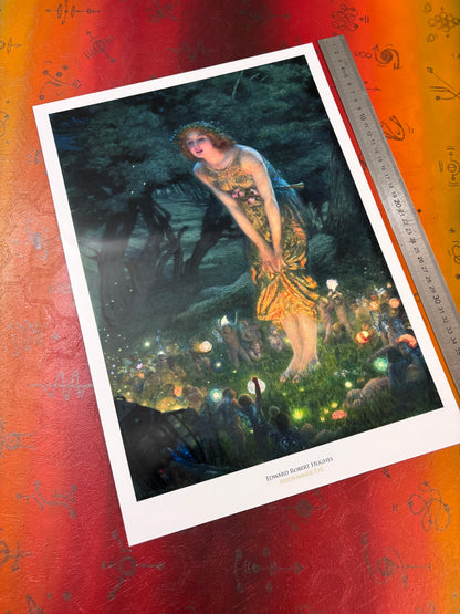 EDWARD ROBERT HUGHES - MIDSUMMER EVE - Symbios Design Rare Glossy Poster Print