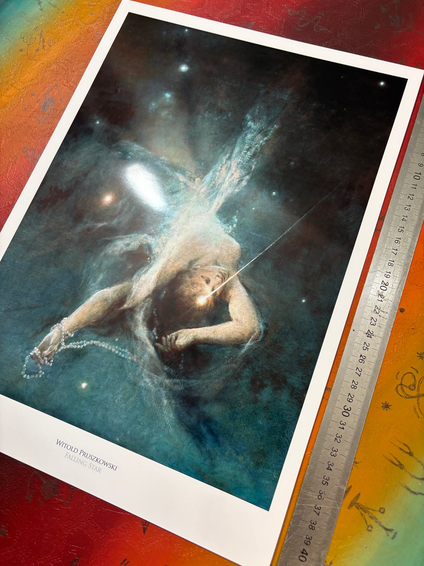WITOLD PRUSZKOWSKI - FALLING STAR - Symbios Design Rare Glossy Poster Print