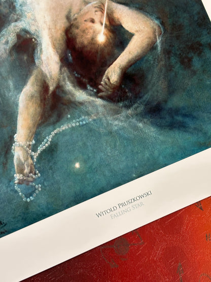 WITOLD PRUSZKOWSKI - FALLING STAR - Symbios Design Rare Glossy Poster Print