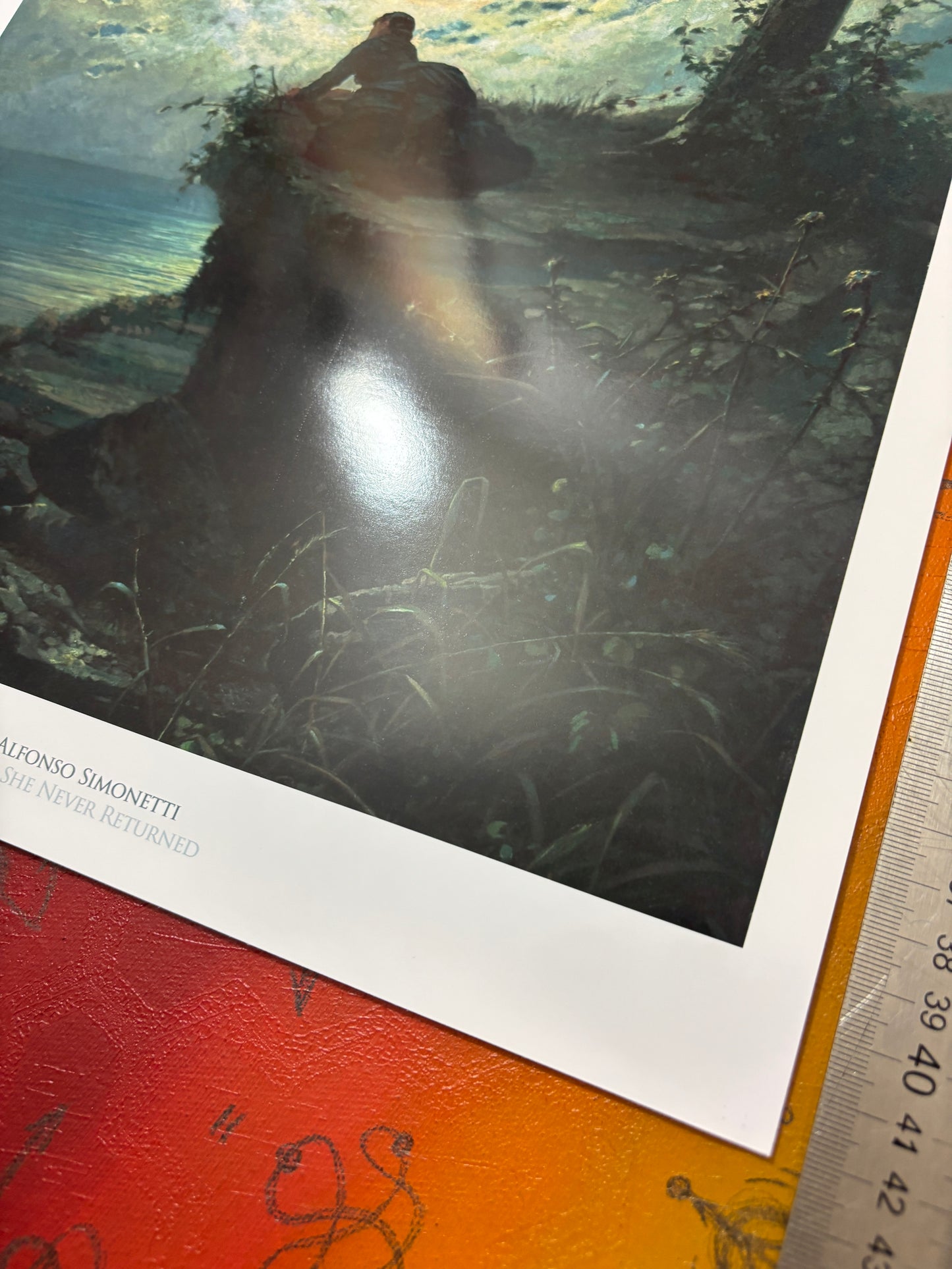 ALFONSO SIMONETTI - AND SHE NEVER RETURNED - Symbios Design Rare Glossy Poster Print