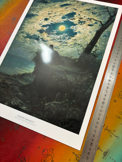 ALFONSO SIMONETTI - AND SHE NEVER RETURNED - Symbios Design Rare Glossy Poster Print