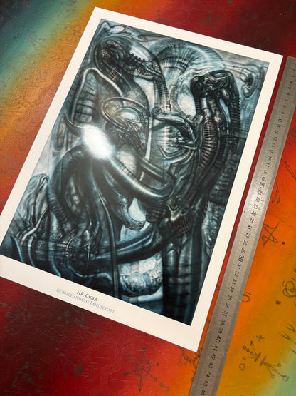 H.R. Giger - Biomechanische Landschaft - Symbios Design Rare Glossy Poster Print