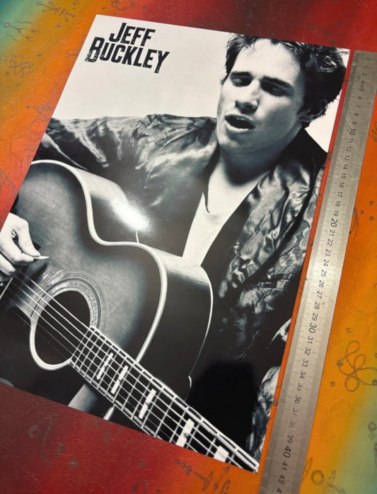 JEFF BUCKLEY - ACOUSTIC PORTRAIT - Symbios Design Rare Glossy Poster Print