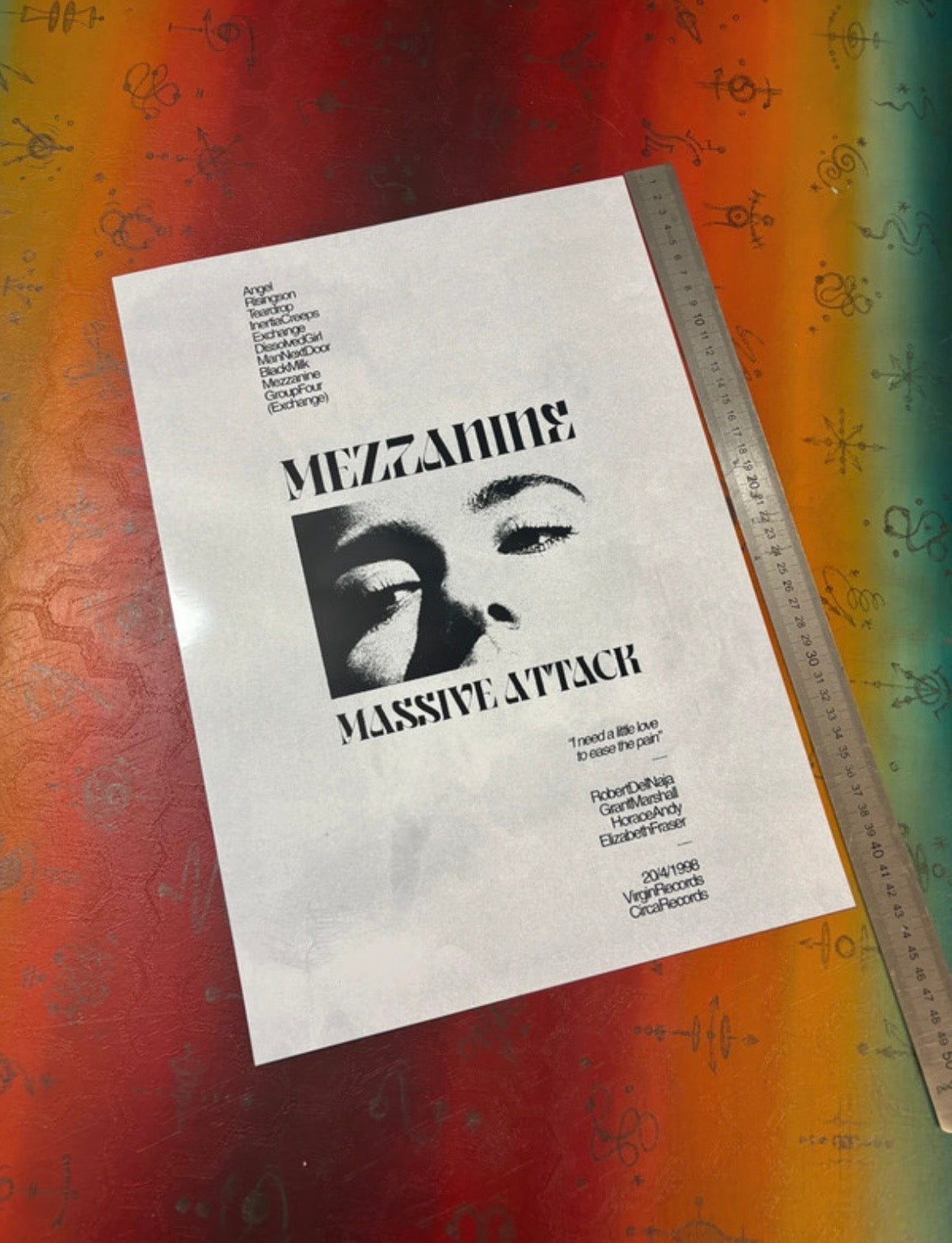 MASSIVE ATTACK - Symbios Design Rare Glossy Poster Print