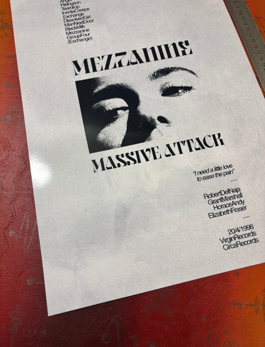 MASSIVE ATTACK - Symbios Design Rare Glossy Poster Print