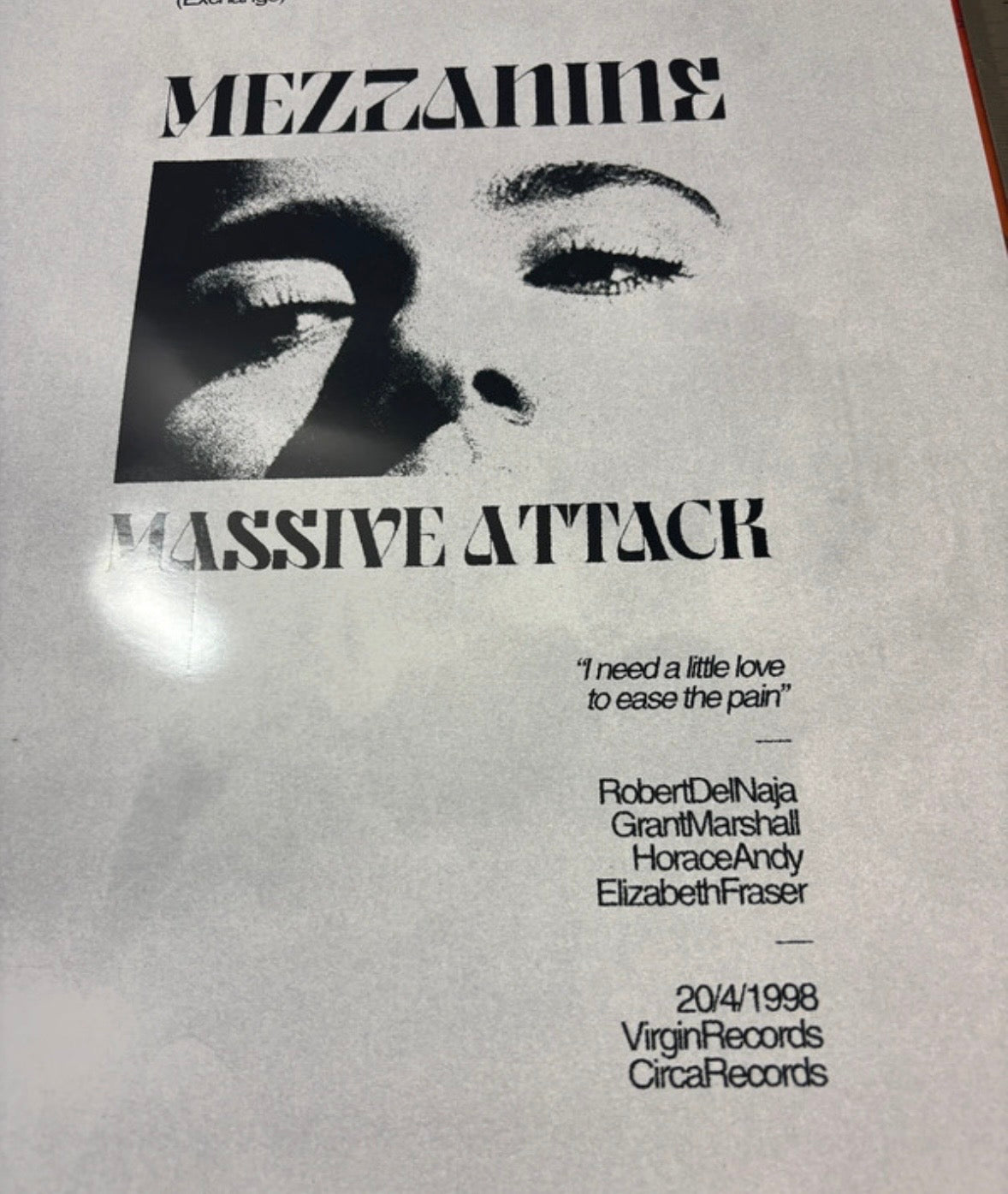 MASSIVE ATTACK - Symbios Design Rare Glossy Poster Print