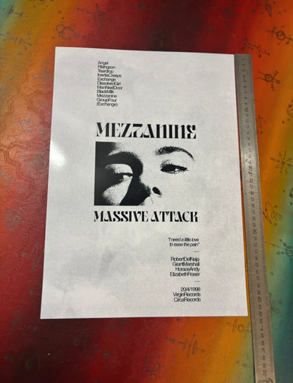 MASSIVE ATTACK - Symbios Design Rare Glossy Poster Print