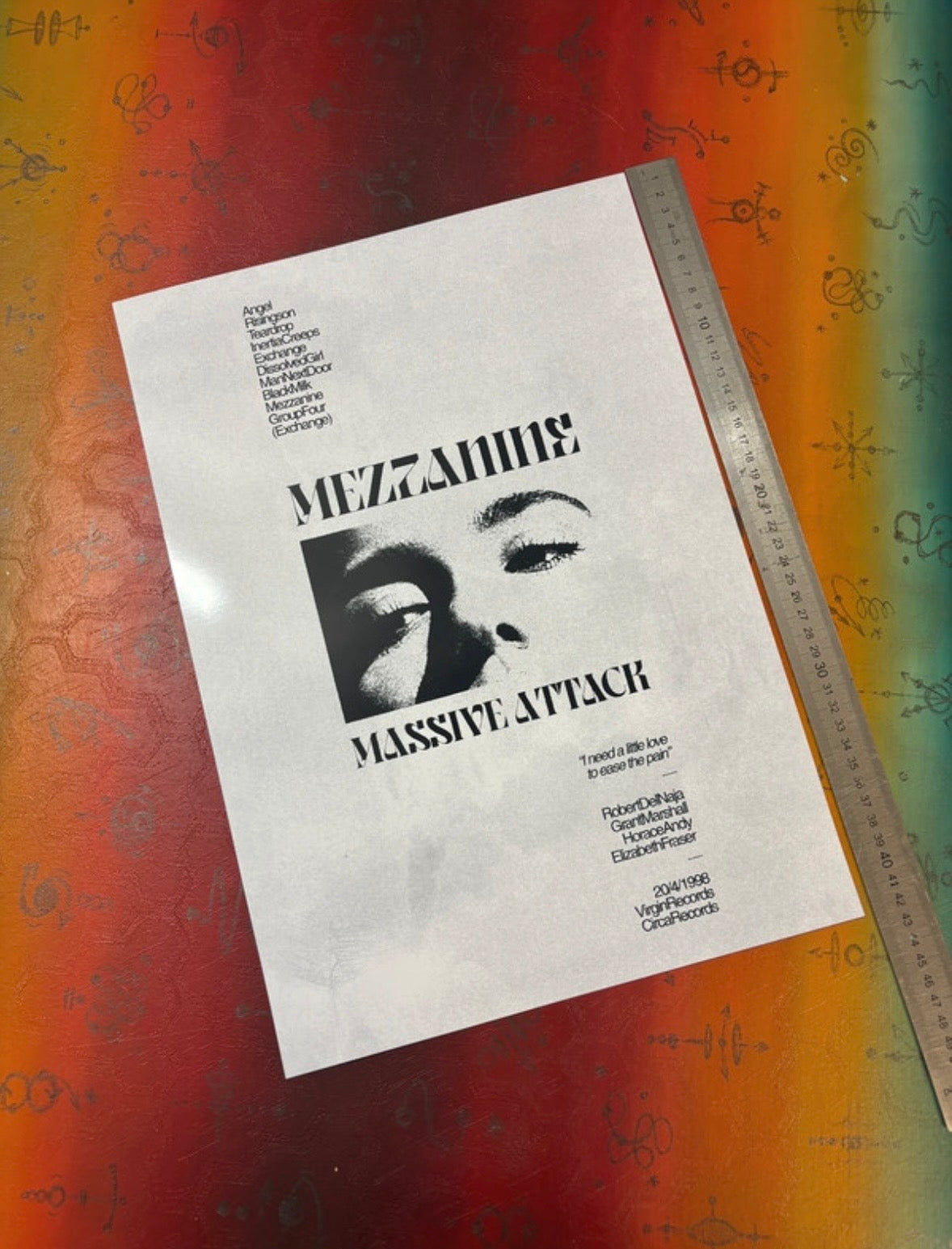 MASSIVE ATTACK - Symbios Design Rare Glossy Poster Print