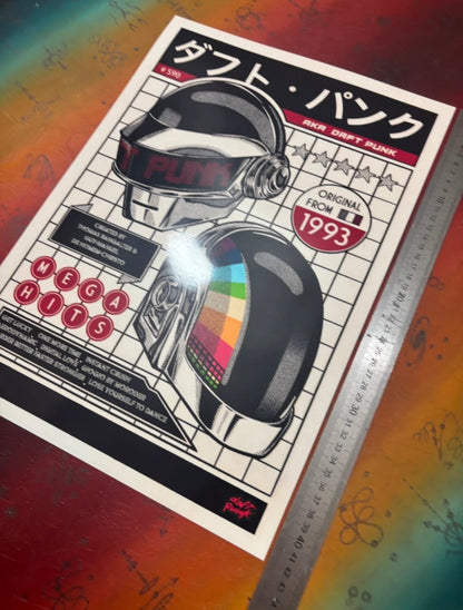 DAFT PUNK - RETRO JAPAN - Symbios Design Rare Glossy Poster Print