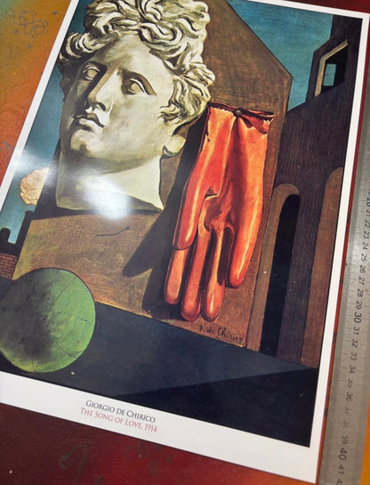 GIORGIO DE CHIRICO - THE SONG OF LOVE - Symbios Design Rare Glossy Poster Print
