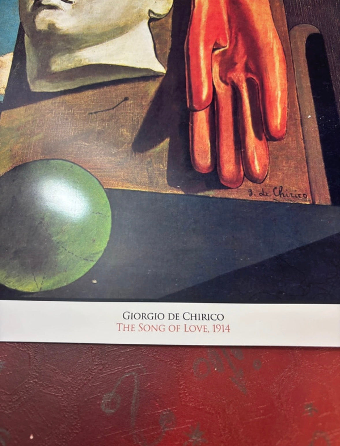 GIORGIO DE CHIRICO - THE SONG OF LOVE - Symbios Design Rare Glossy Poster Print