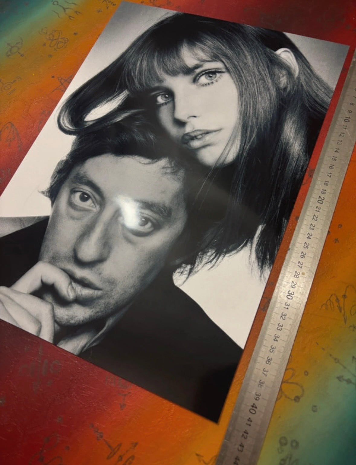 GAINSBOURG & BIRKIN - Symbios Design Rare Glossy Poster Print