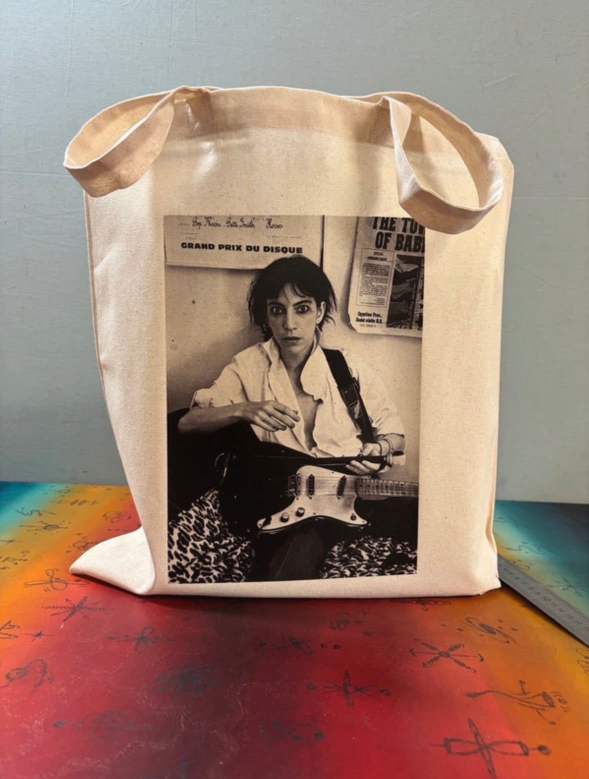 PATTI SMITH - NEW YORK  - Symbios Design Tote Bag