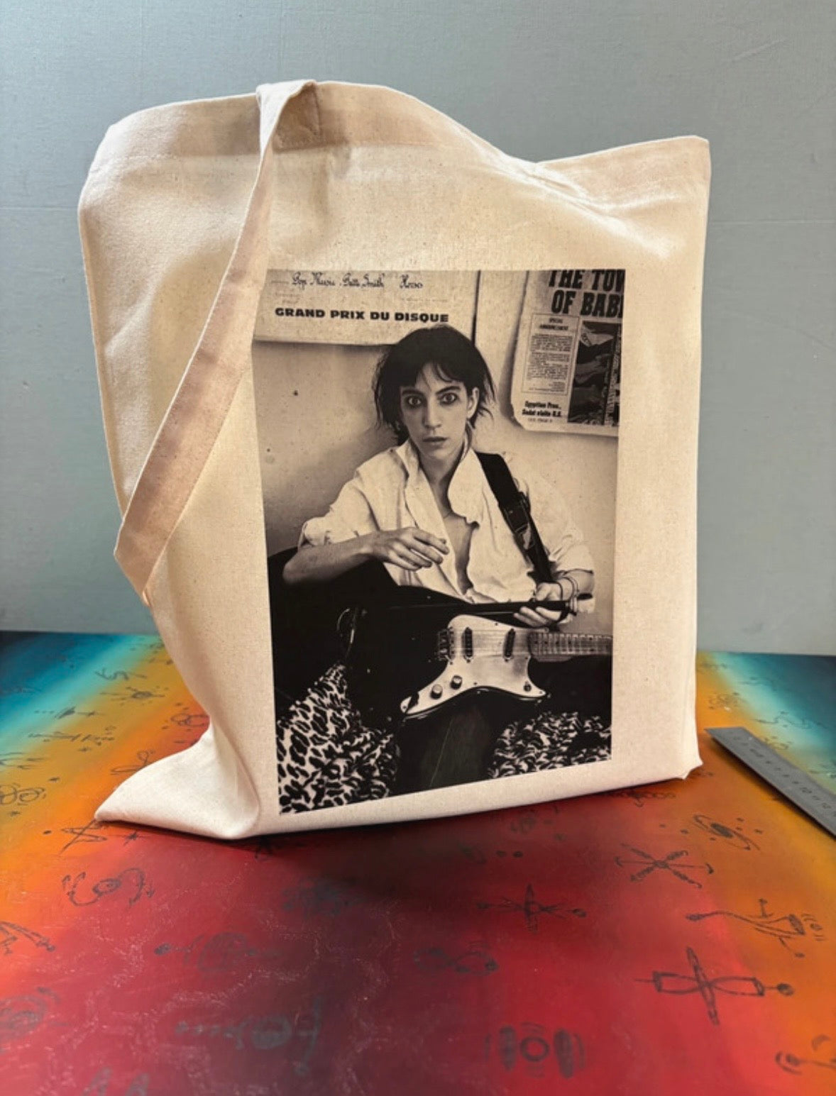PATTI SMITH - NEW YORK  - Symbios Design Tote Bag